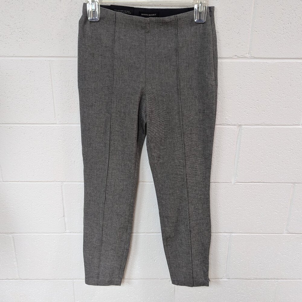 NWT Banana Republic "Sloan" Gray Leggings with Ankle Zippers, 8